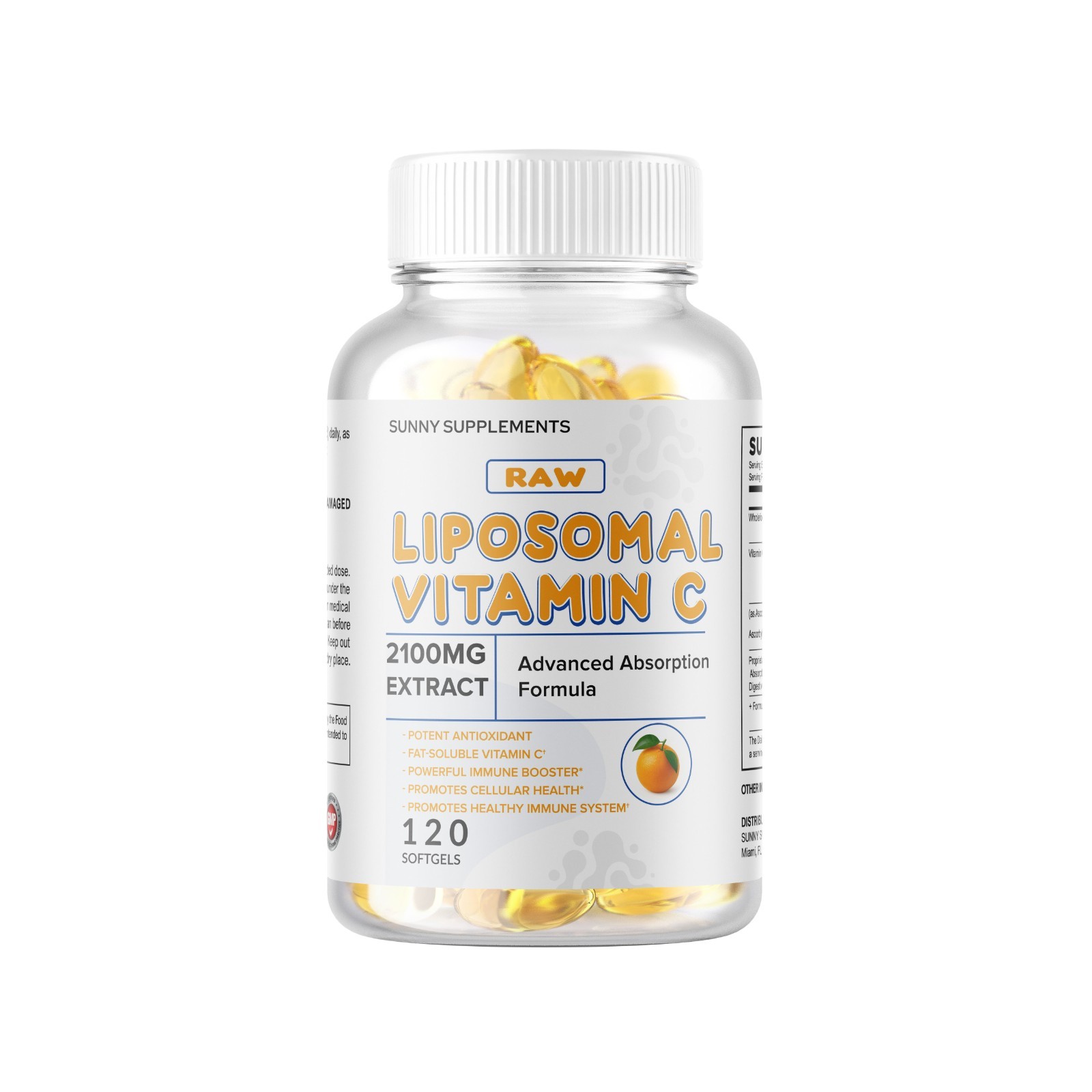 Liposomal Vitamin C 2100mg 240 Capsules High Absorption Ascorbic Supplements US