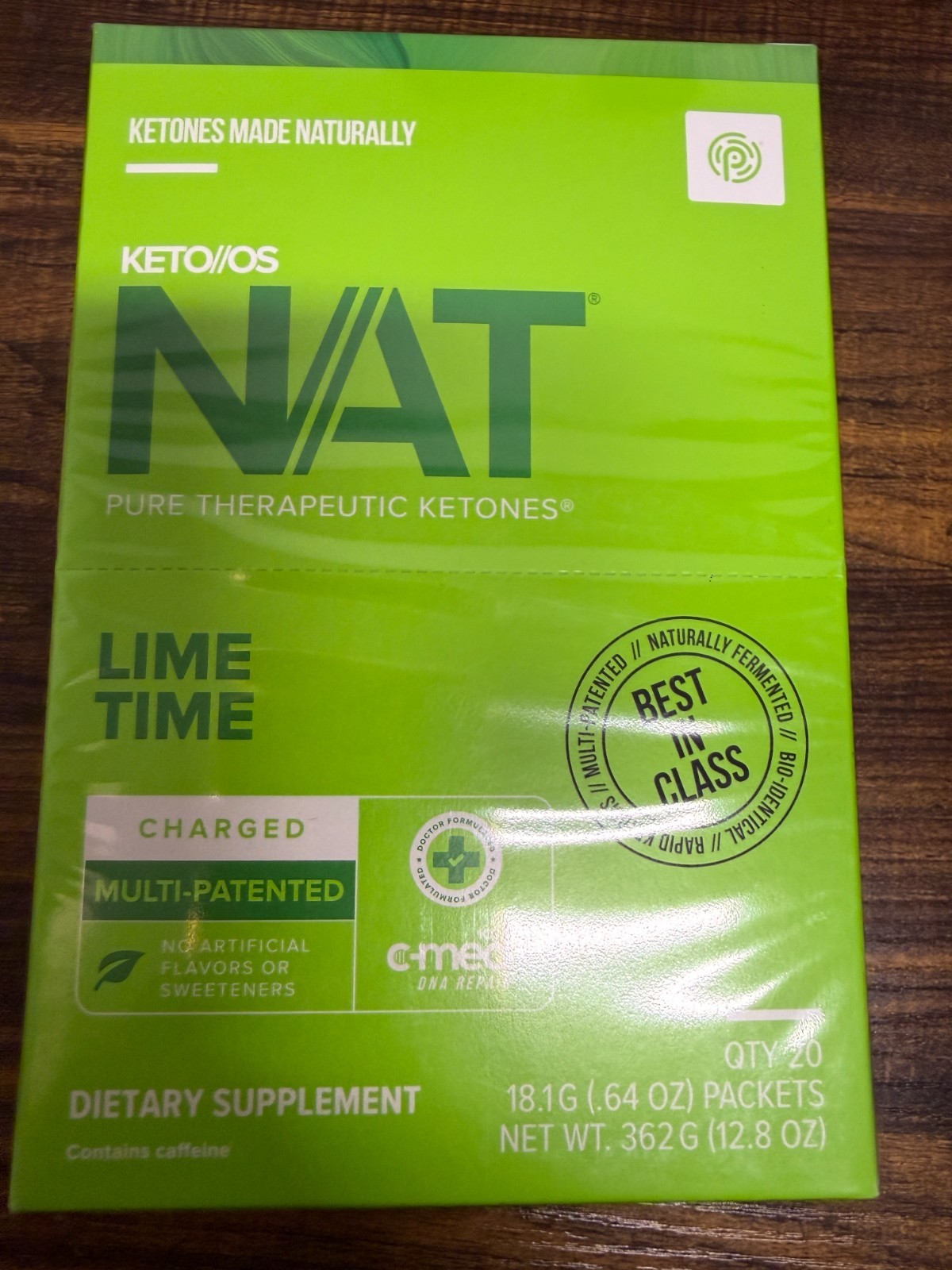 Prüvit Ketones NAT 10 Packets Charged LIME TIME/ FREE SHIPPING