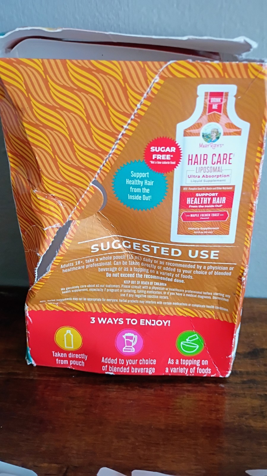 Hair Care Liposomal, Maple French Toast, 14 Pouches, 0.5 fl oz (15 ml) Each NEW