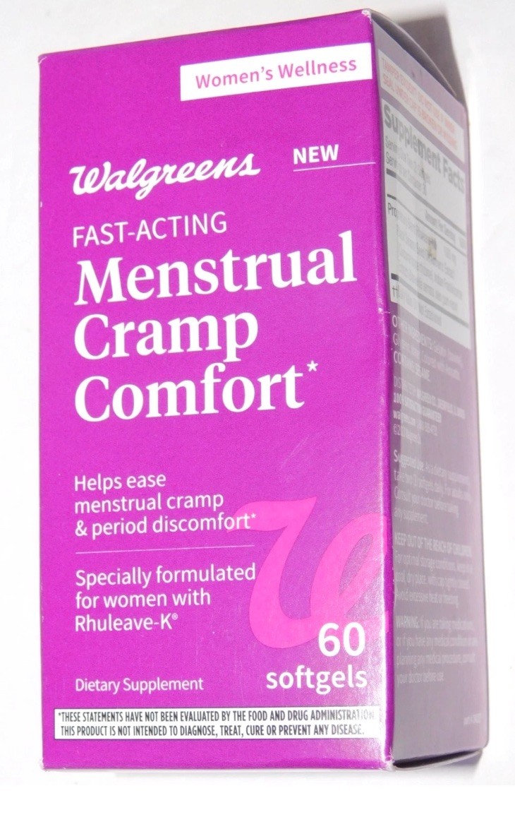Womens Menstrual Cramp Comfort 60 Softgels Fast Acting EXPIRES 11/30/2025