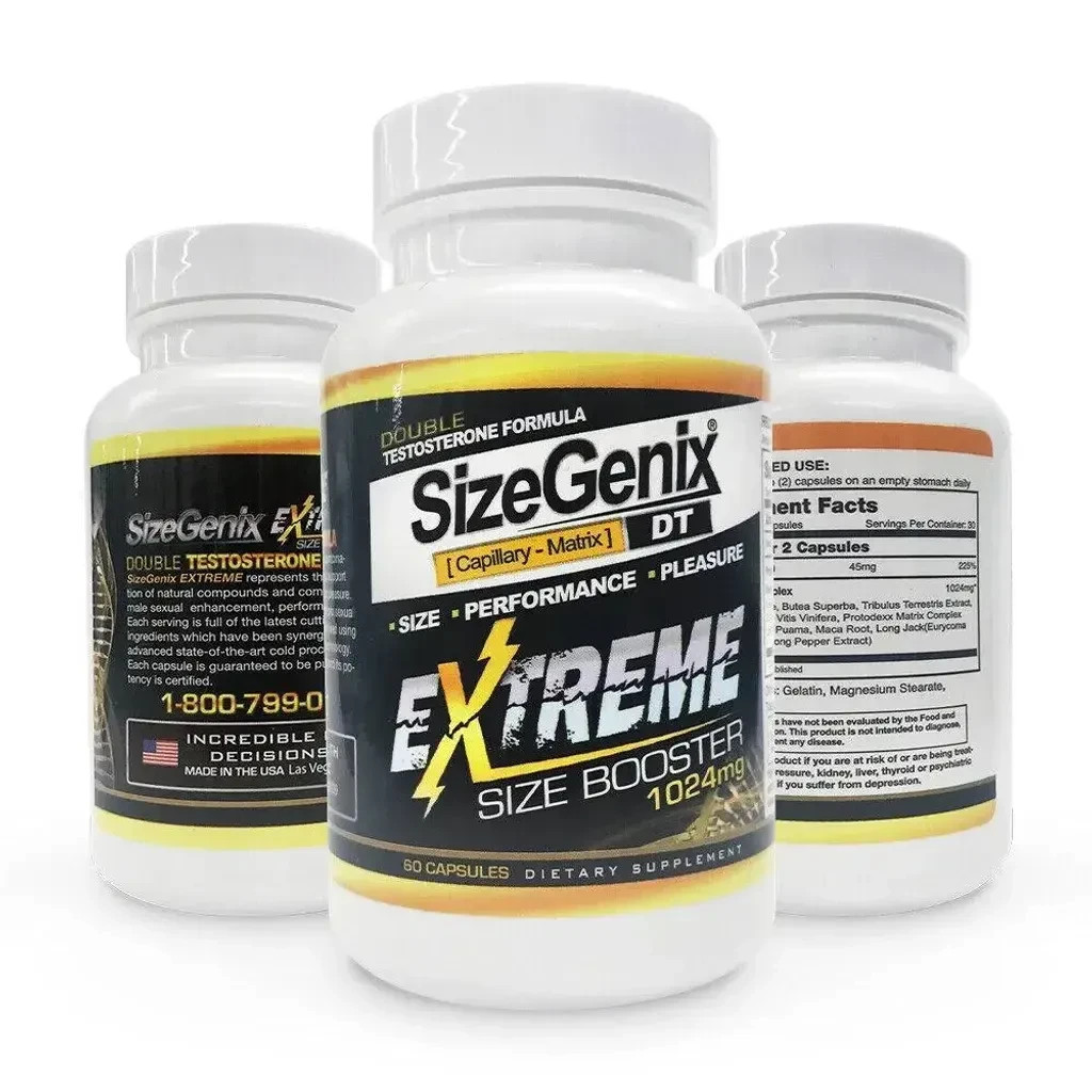 SizeGenix Adult 18+ Men Herbal Supplement 3 Months 180 Capsules New Sealed