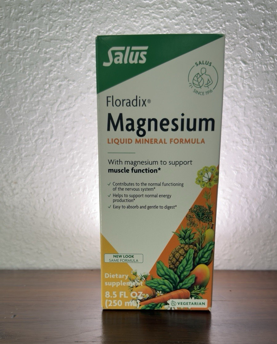 Salus Floradix Magnesium Liquid Mineral Formula 250mg 8.5 fl oz Vegetarian GF
