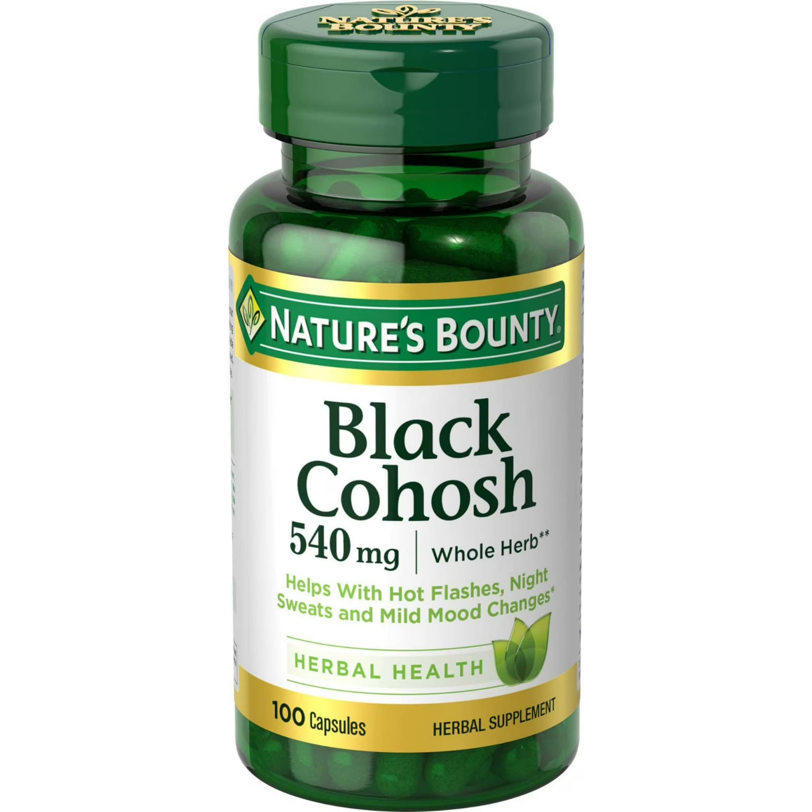 Nature’s Bounty Black Cohosh 540mg 100 Caps Natural Menopause Support