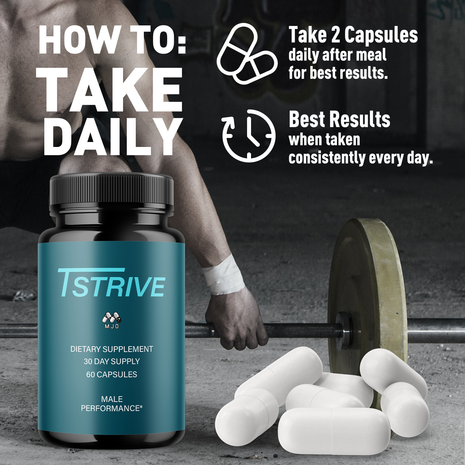 (3 Pack) Tstrive Advanced Male Health Support Supplement Tst Rive 180 Capsules