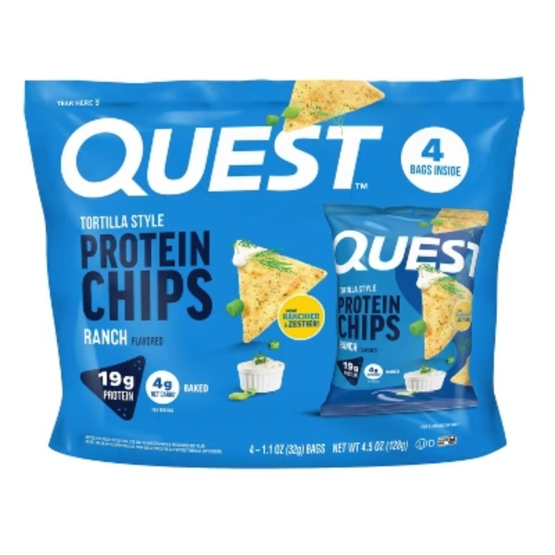 Quest Nutrition Tortilla Style Protein Chips – Ranch – 4pk/1.1oz