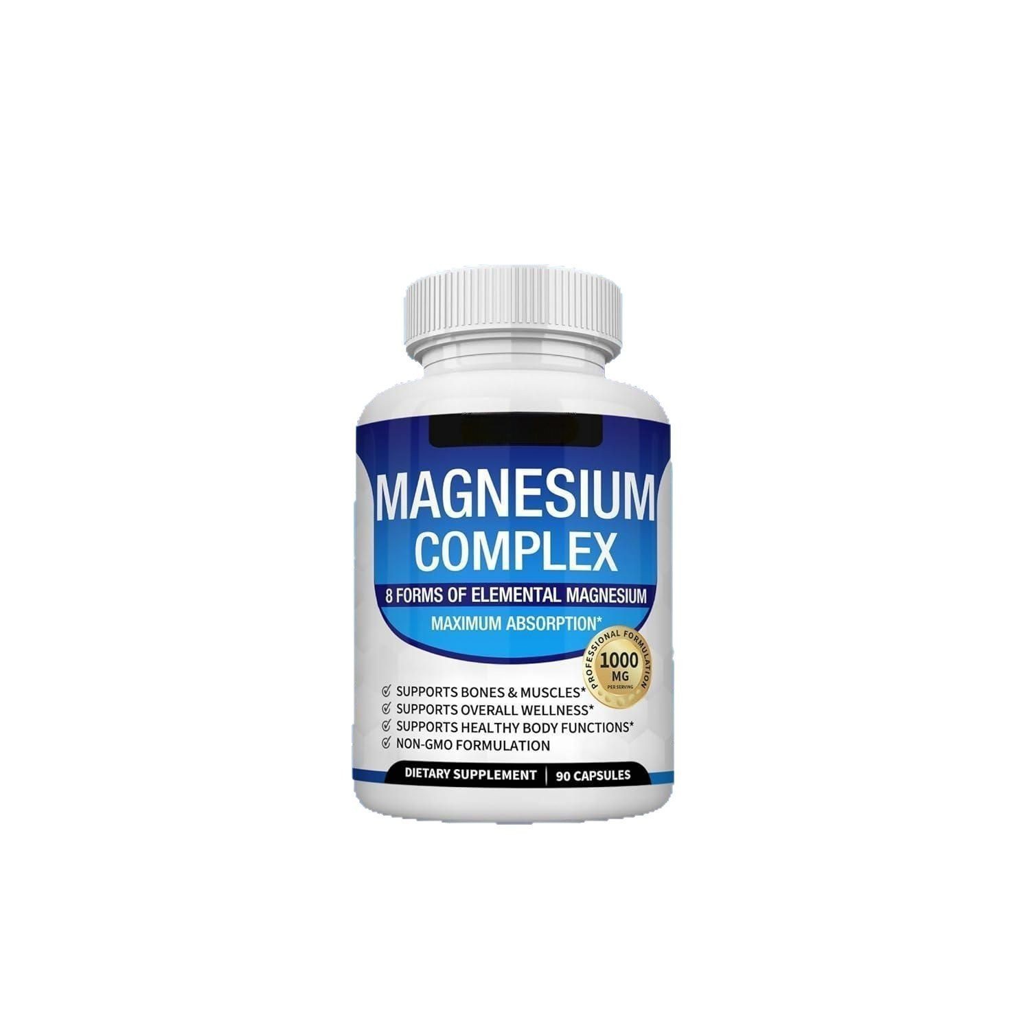 Enhanced 1~5x Magnesium 8 in 1 Complex 1000mg & Blood Sugar Blend Supplement Com