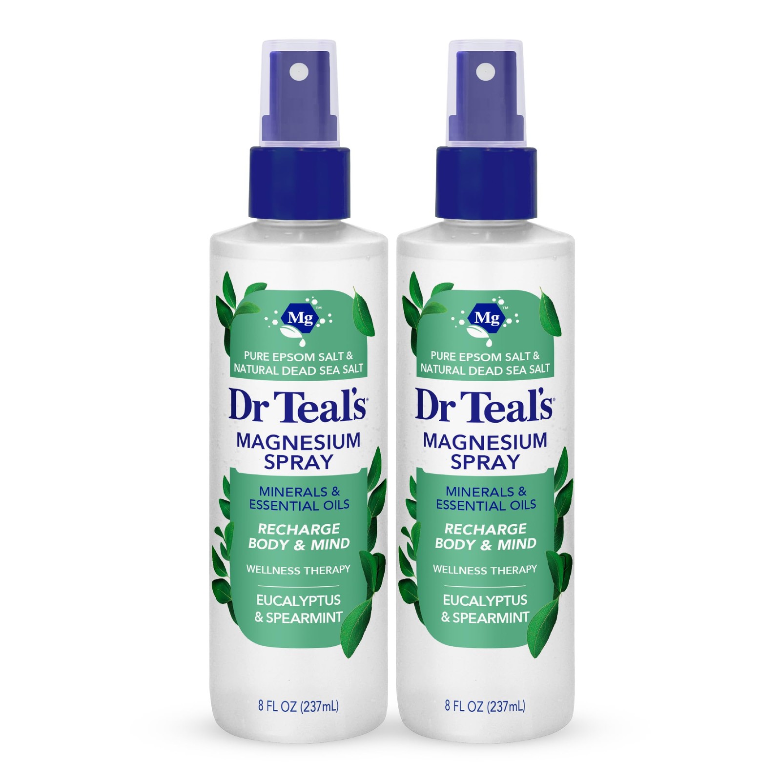 Dr Teal’s Magnesium Eucalyptus Spray with Natural Dead 8 Fl Oz (Pack of 1)