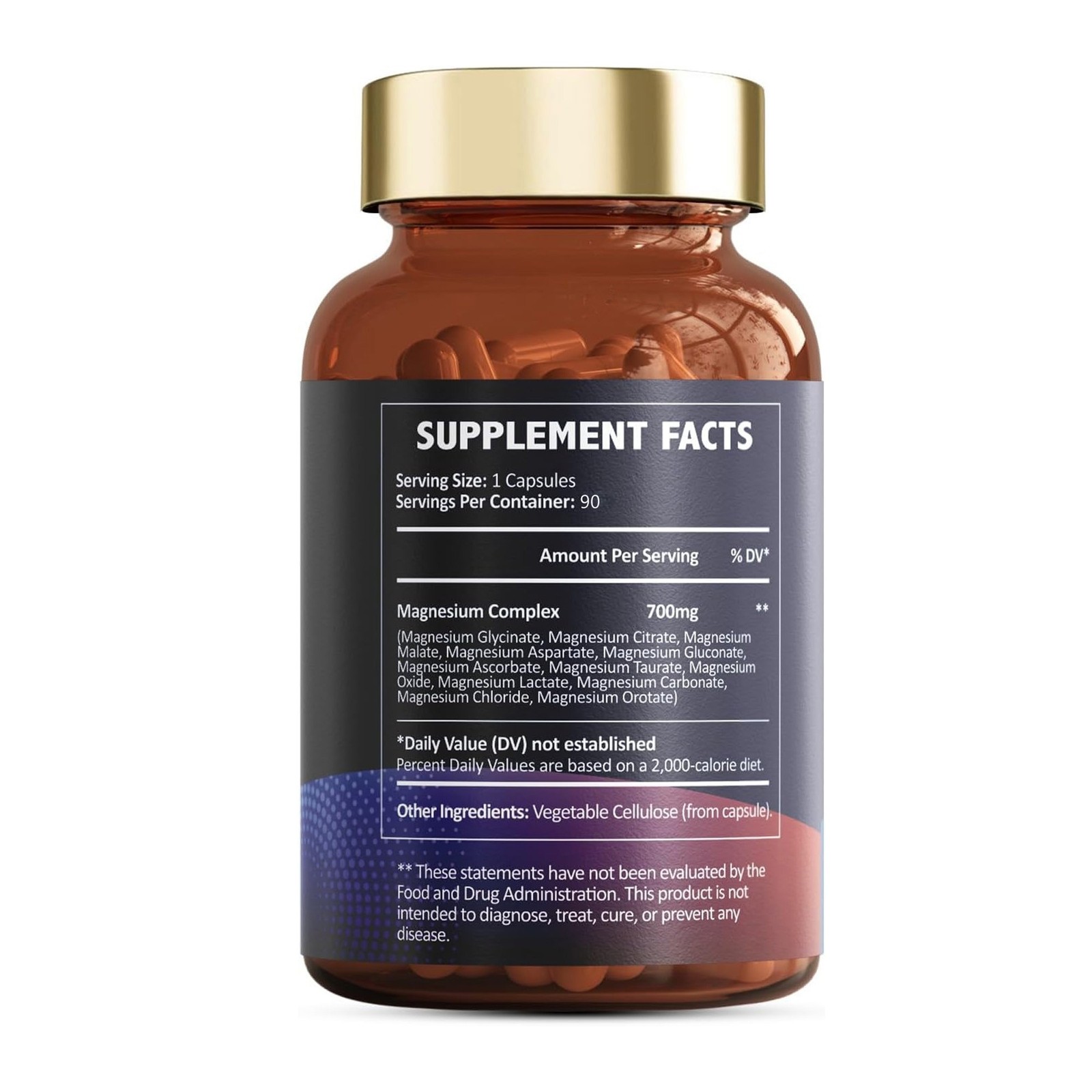 in Magnesium 12 1-5X 1 Complex – Glycinate Citrate Malate Taurate Daily Support