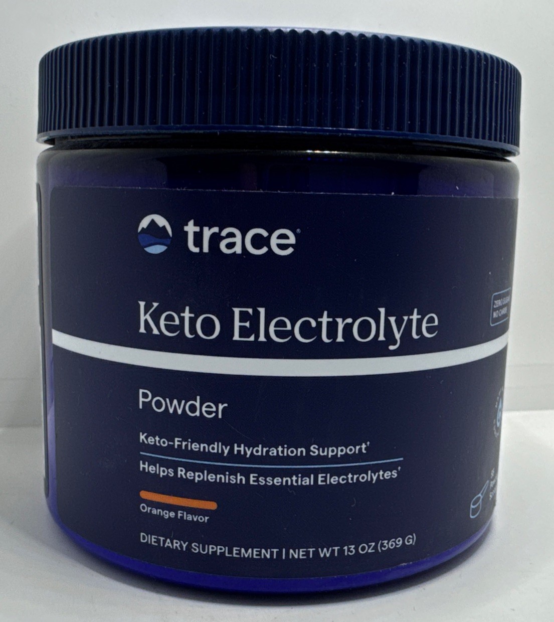 Trace Keto Electrolyte Powder-Orange Flavor-13 oz (369 g) Exp 03/2027-New-US