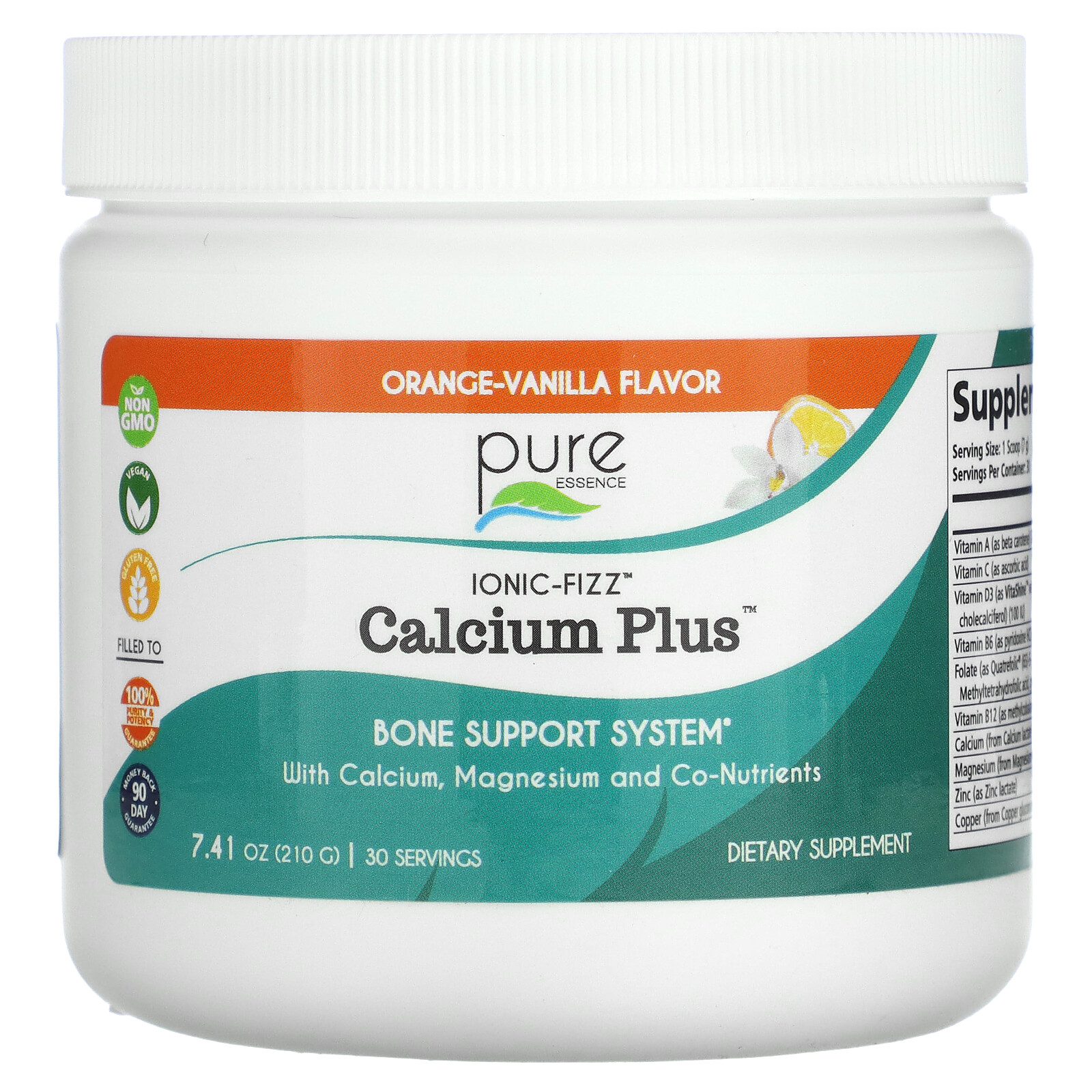 Ionic Fizz Calcium Plus, Orange-Vanilla, 7.41 oz (210 g)