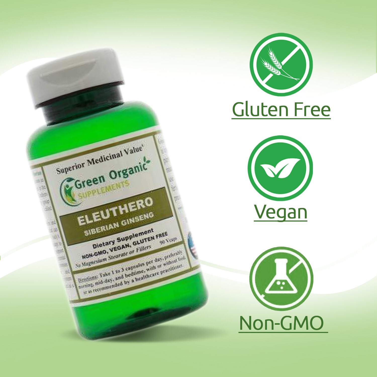 Green Organic Supplements’ Eleuthero, Siberian Ginseng