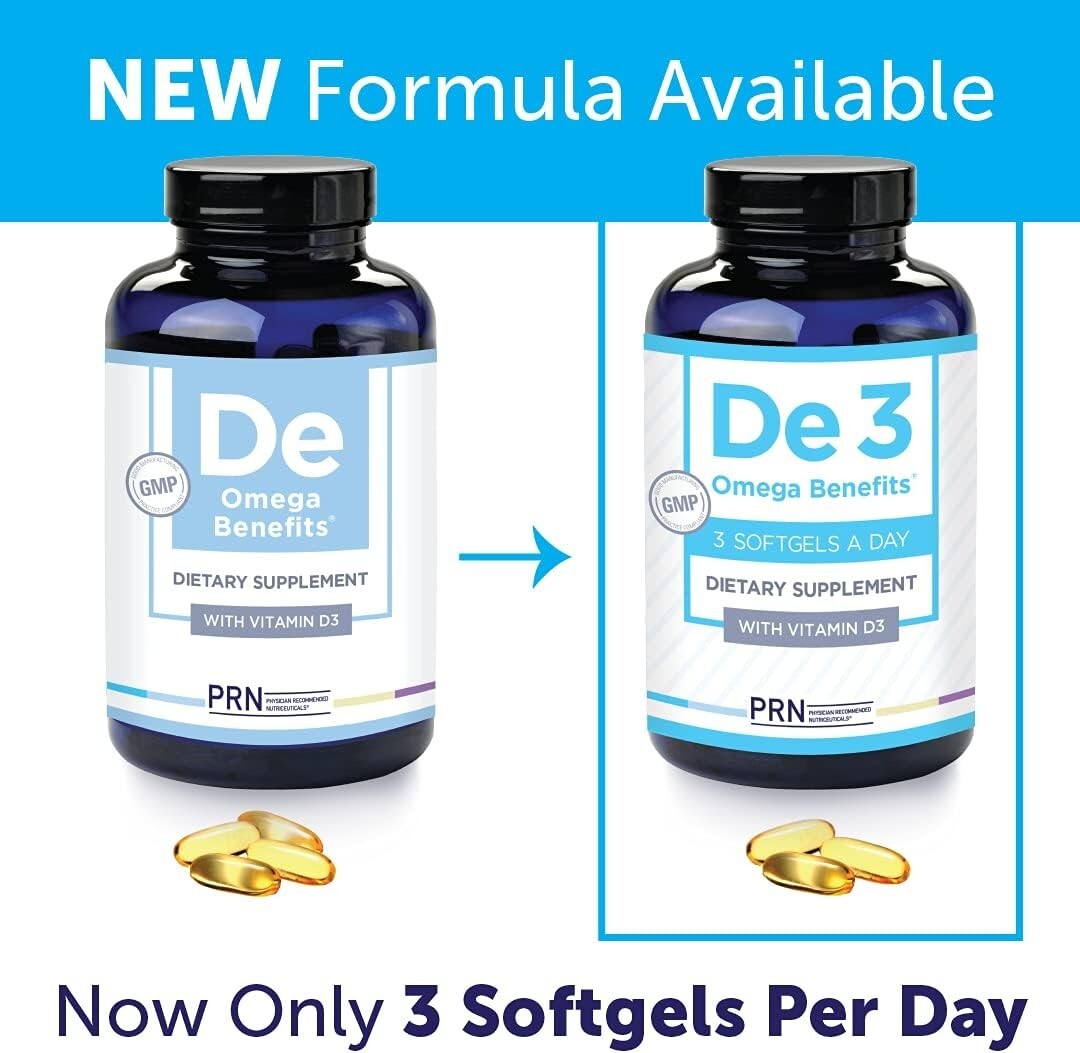 PRN De Dry Eye Omega-3 Fish Oil 2240mg – 120 Burpless Capsules for Eye Relief-=
