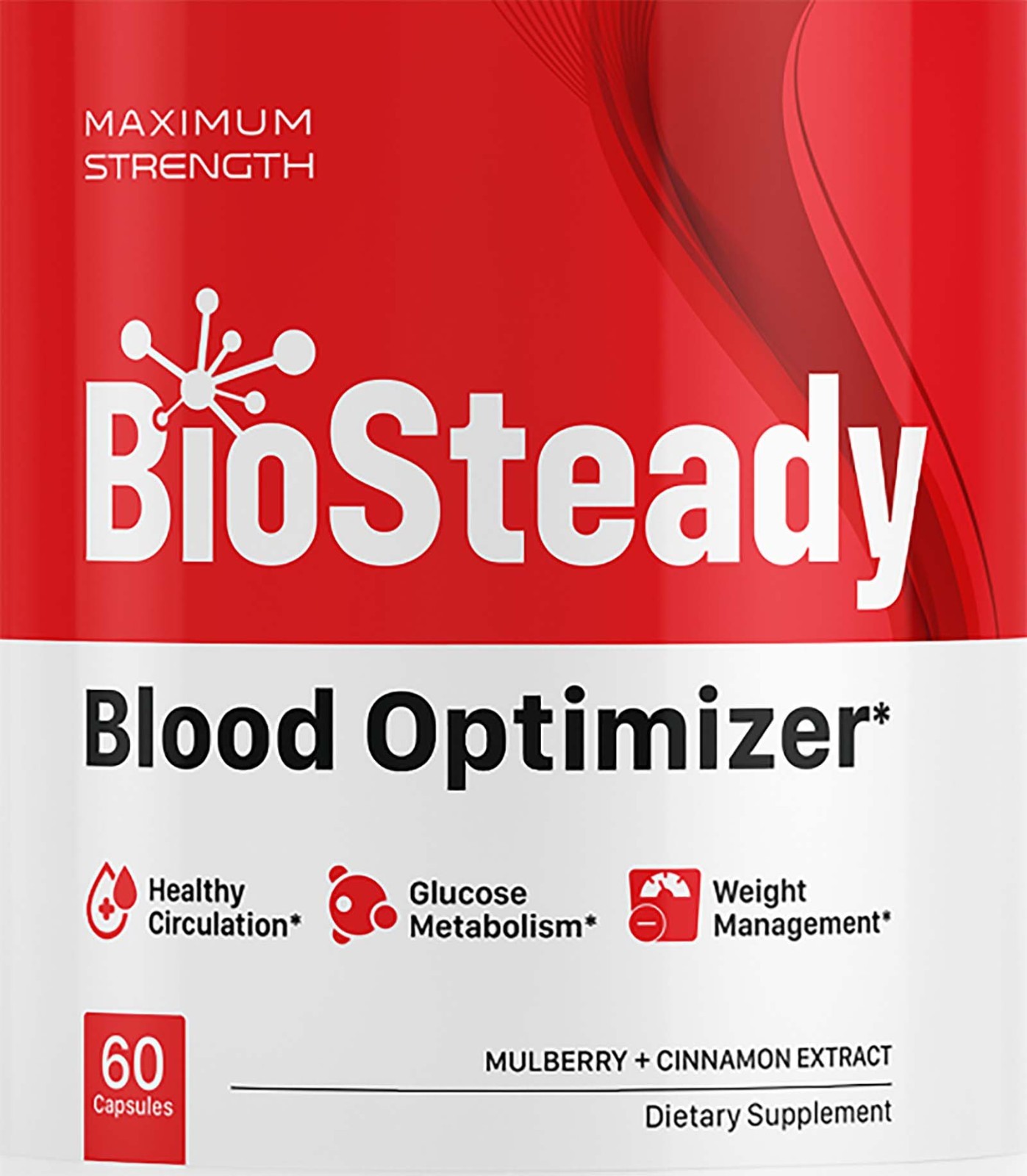 BioSteady Blood Health Support Dietary Supplement 60 Capsules Maximum Strength
