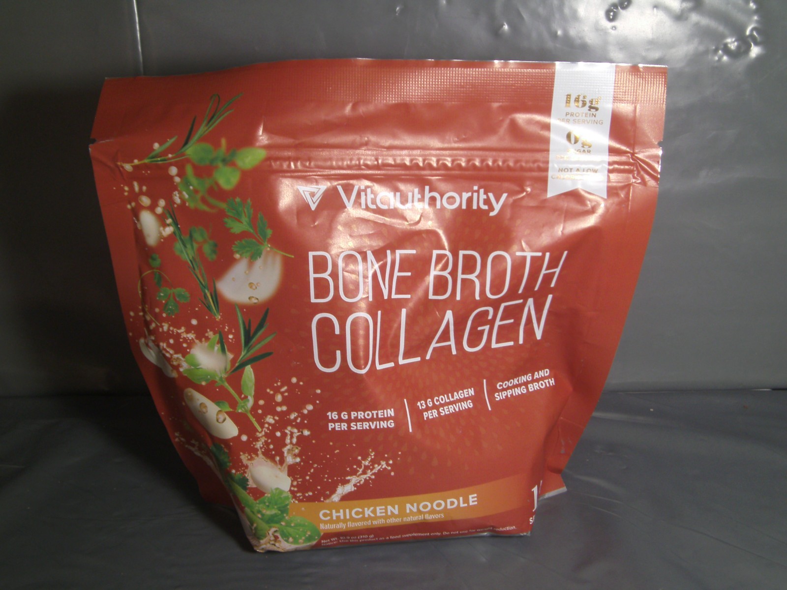 Vitauthority Bone Broth Collagen Chicken Noodle 15 Servings Exp 05/2026 New