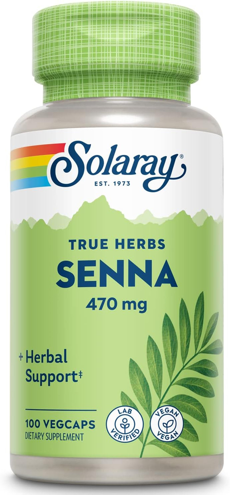 Solaray Senna Leaf Capsules for Men & Women – Natural Senna Supplement for Adult
