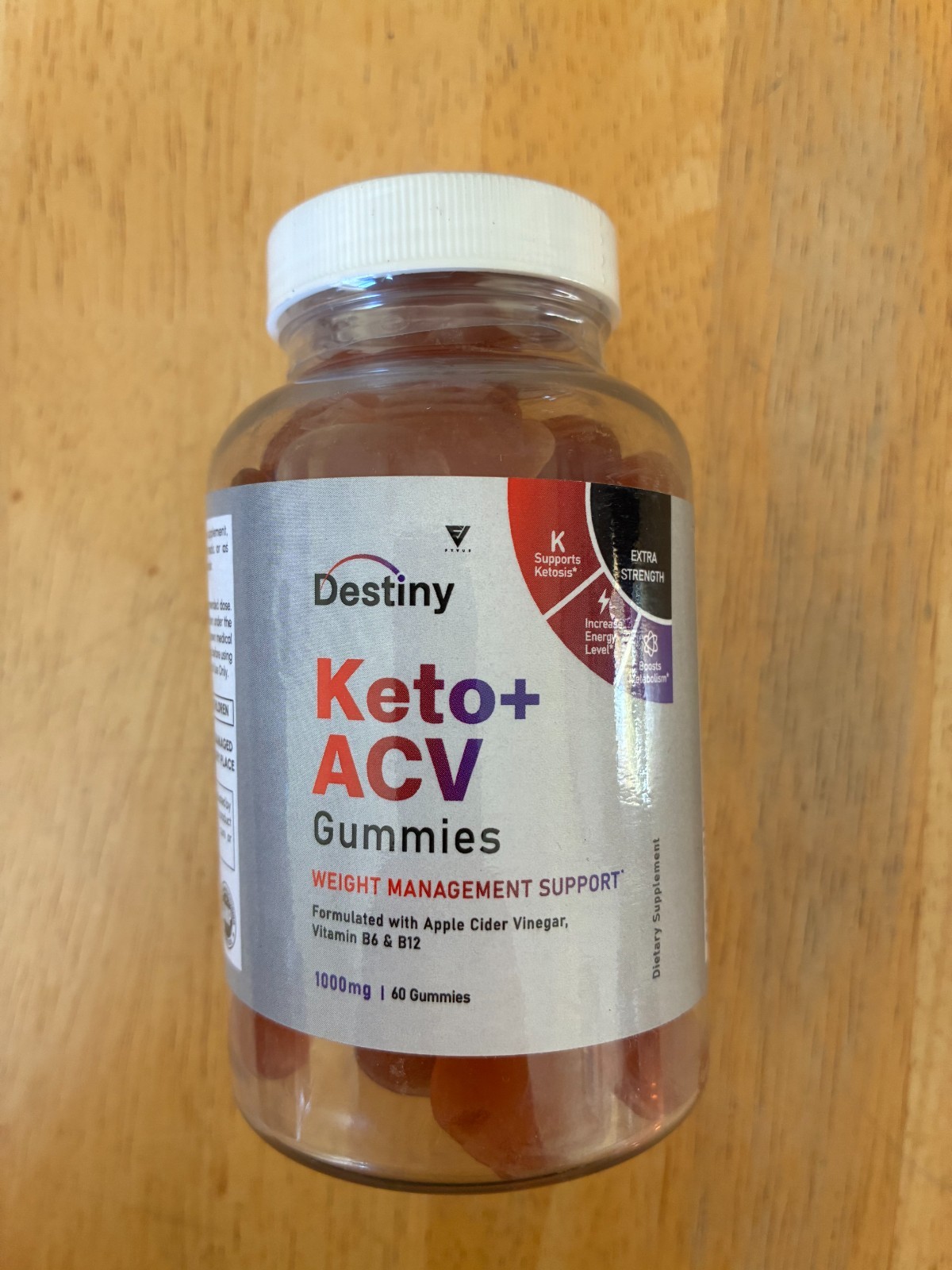 Fyvus Destiny Keto ACV Gummies Advanced Weight Loss 1000mg Diet Support