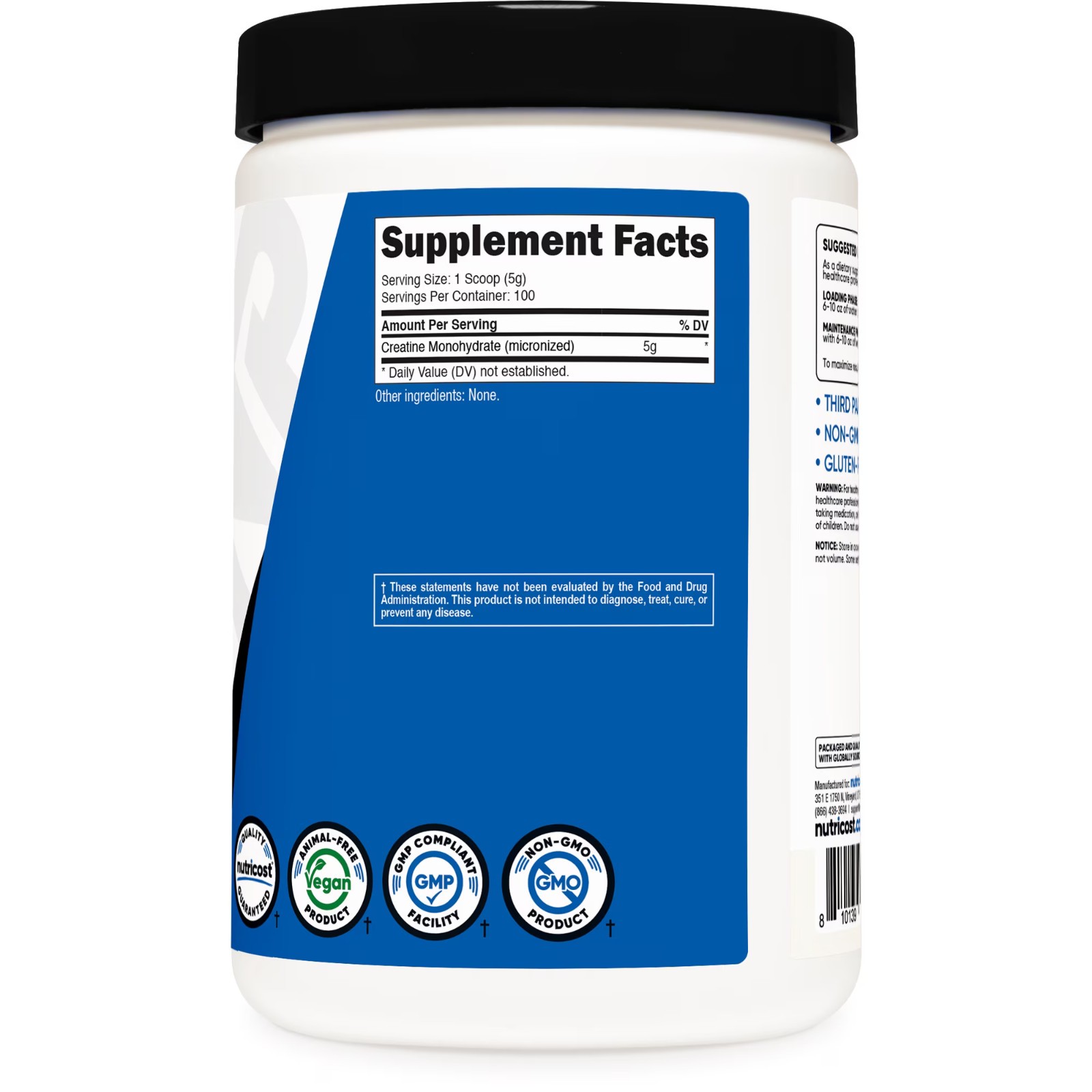 Nutricost Creatine Monohydrate Powder 500g Unflavored Free Ship