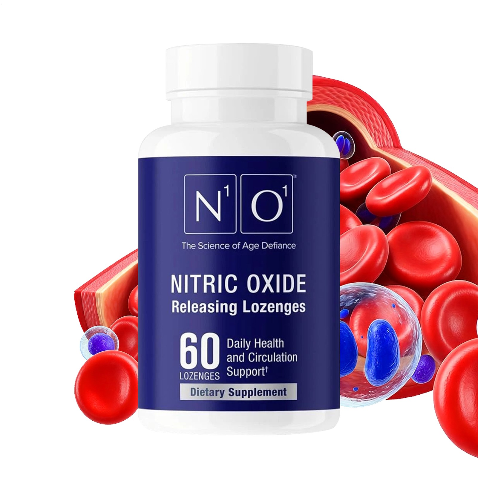 N1O1 Nitric Oxide Lozenges – 60 Count Supplement For Heart Health, Circulation