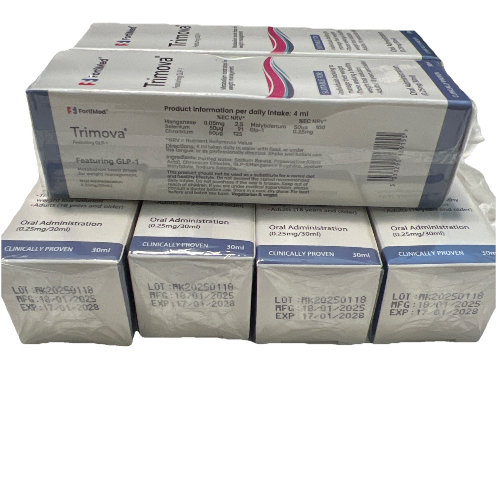 Trimova 6 Bottle Lot NIB Metabolism Weight loss **GREAT DEAL**