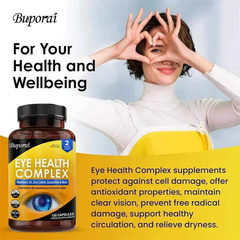 Eye Health 120pcs, Nutrient Absorption, Reduce Fatigue, Improve Visual Clarity