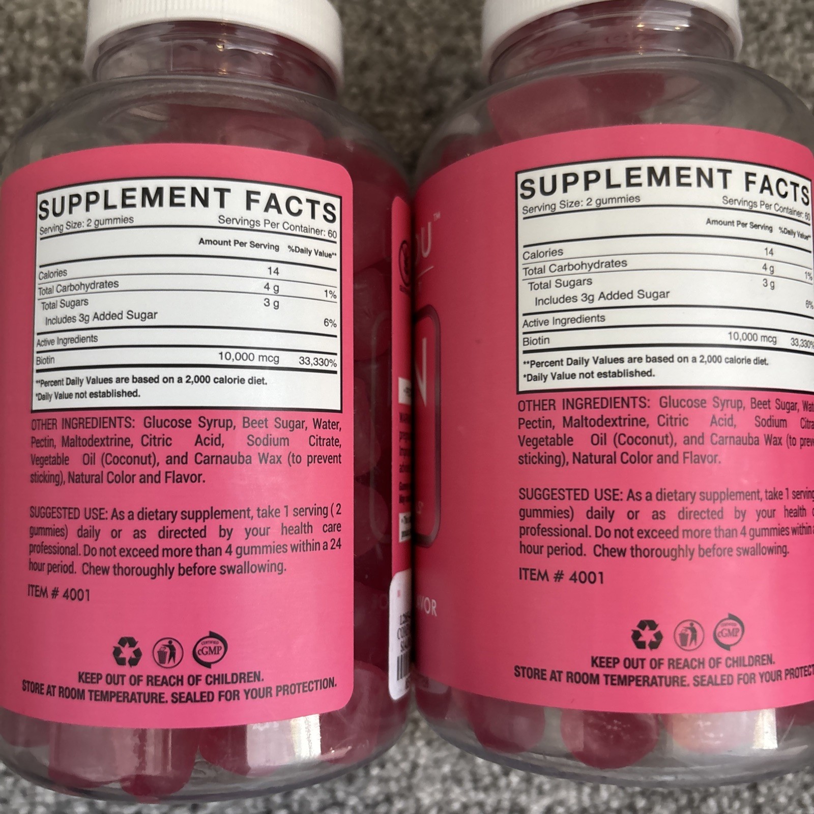 2x Be Happy Be You Biotin High Potency Healthy Hair & Nails 120 Gummies 02/2026