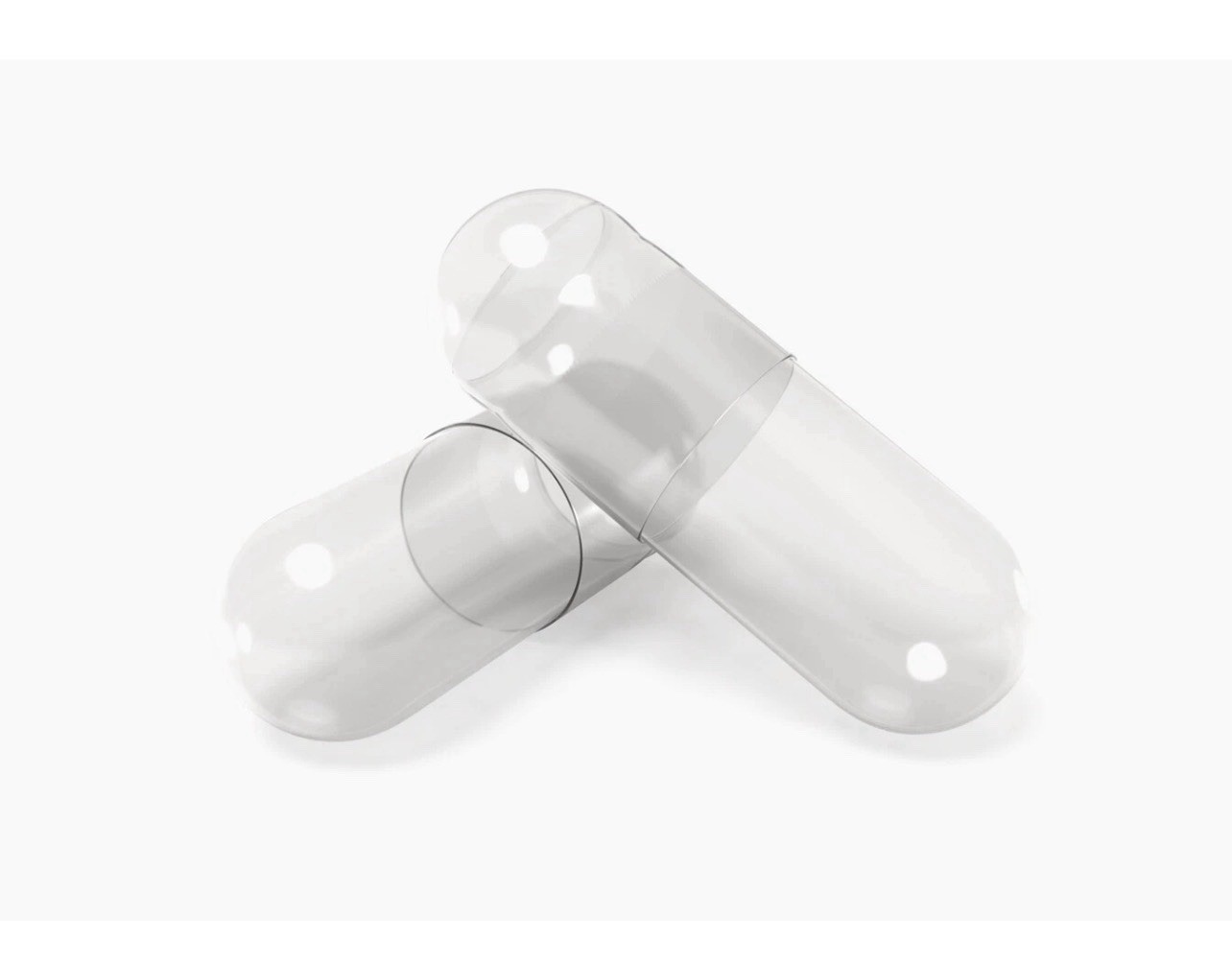 Vegan/Vegetarian Clear Empty Pill Capsules Size 0, 200 Count *SEPARATED