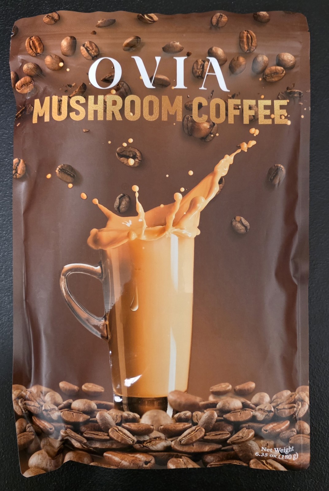 OVIA Natural 10 Mushroom Coffee 3500mg for Weight Management, Focus & Gut Health