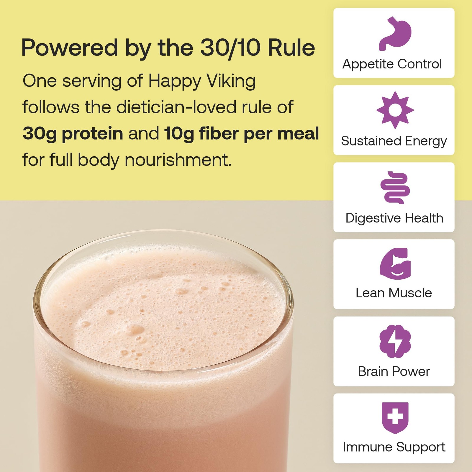 Happy Viking PlantBased Protein Powder +100 Superfoods Strawberry Meal Replac…