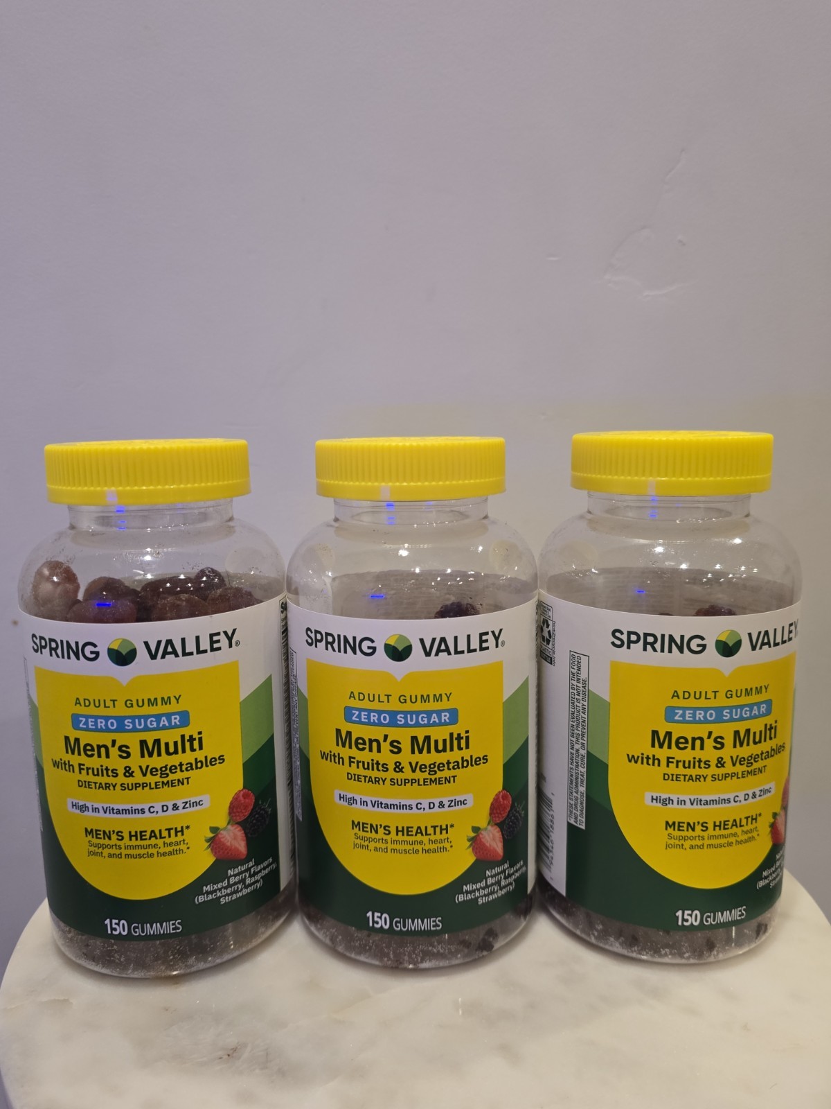 3 Zero Sugar Men’s Multivitamin Gumy 150 Count Adult Daily Nutrition Supplement