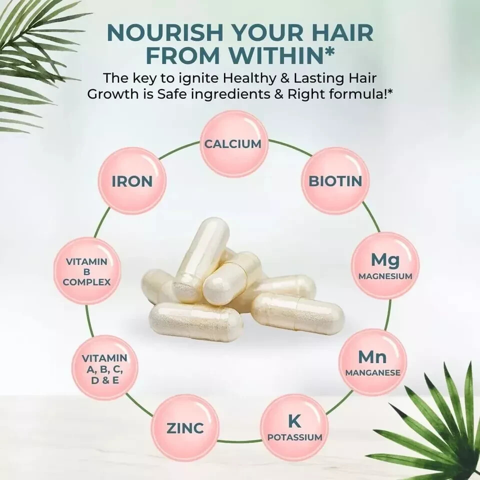 Vital Hair Complex – Biotin & B Vitamin Hair Supplement for Women & Men – Health