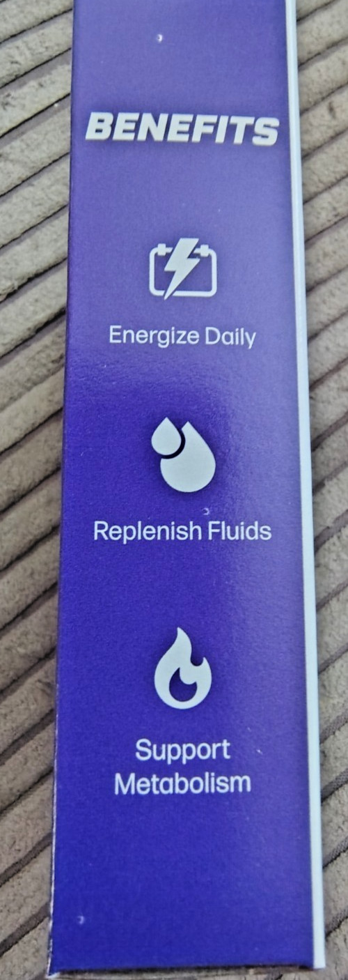 Stur PEAK H2O Energy Blackberry Grape w/ Caffeine, 0.1oz, BB 7/27, Lot of 66