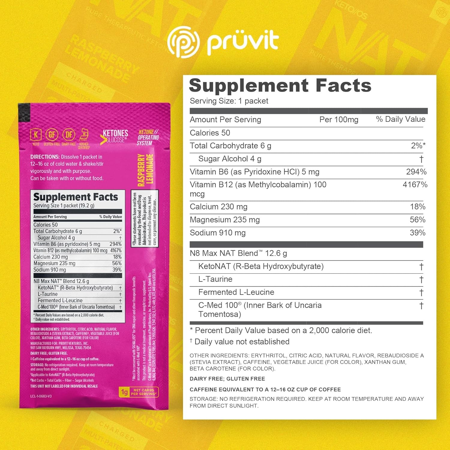 Keto//OS NATR Raspberry Lemonade ?V Charged – Supplement for Men and Women (20