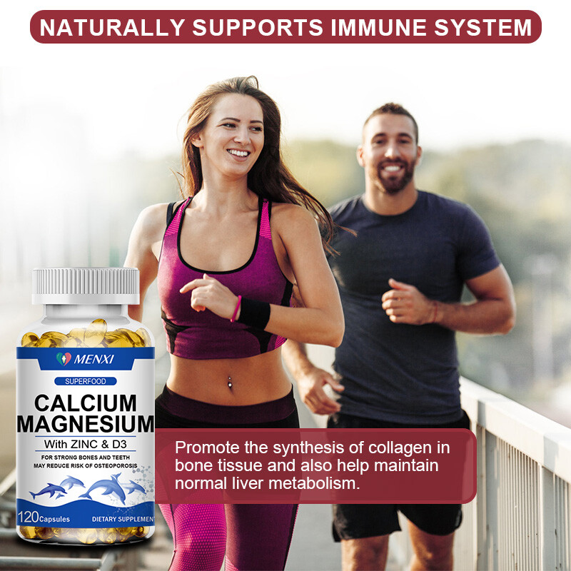 Calcium Magnesium Zinc with Vitamin D3 Capsules Bone Health Muscle Improvement