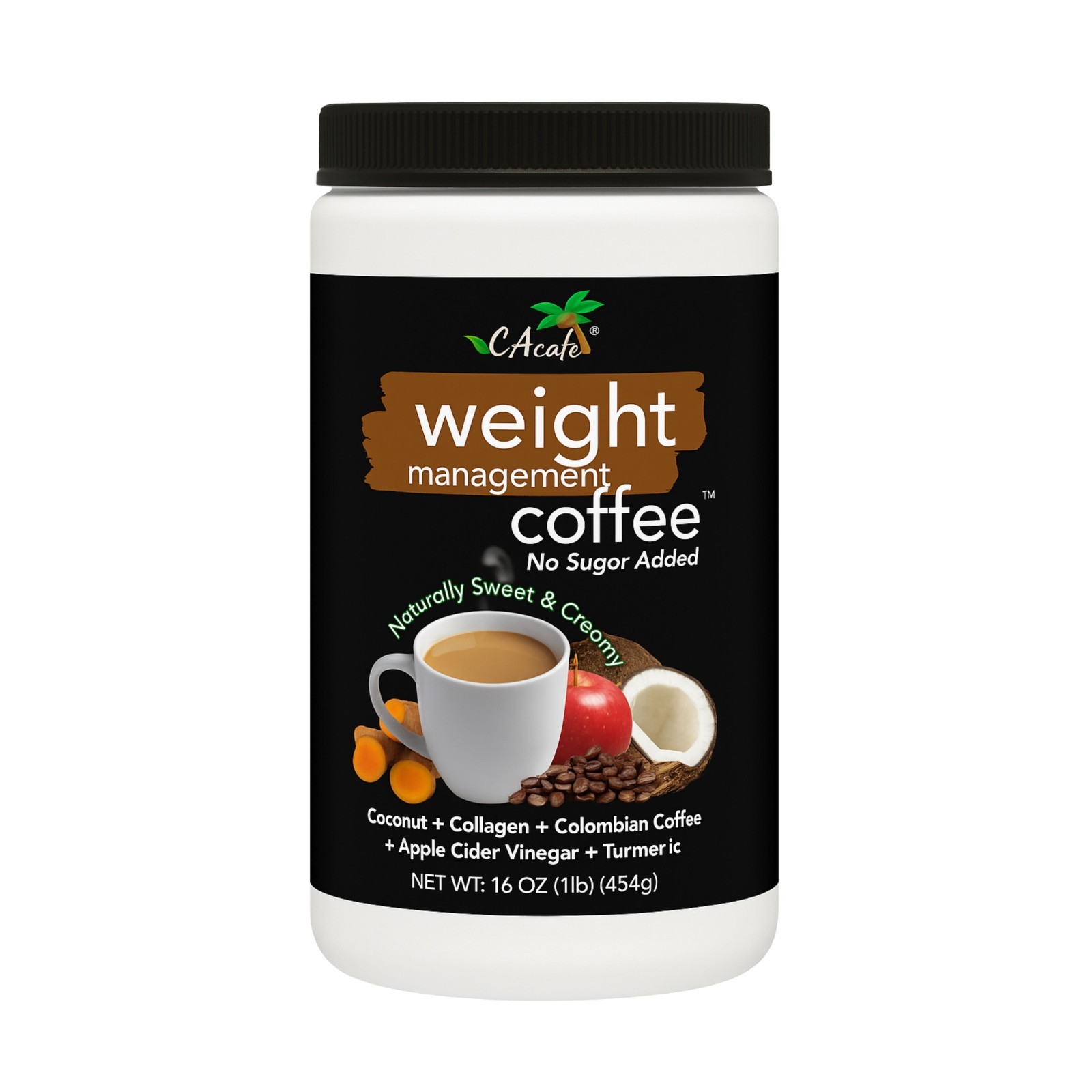 CAcafe Weight Management Coffee– No Sugar Added (90 Calories) 16OZ