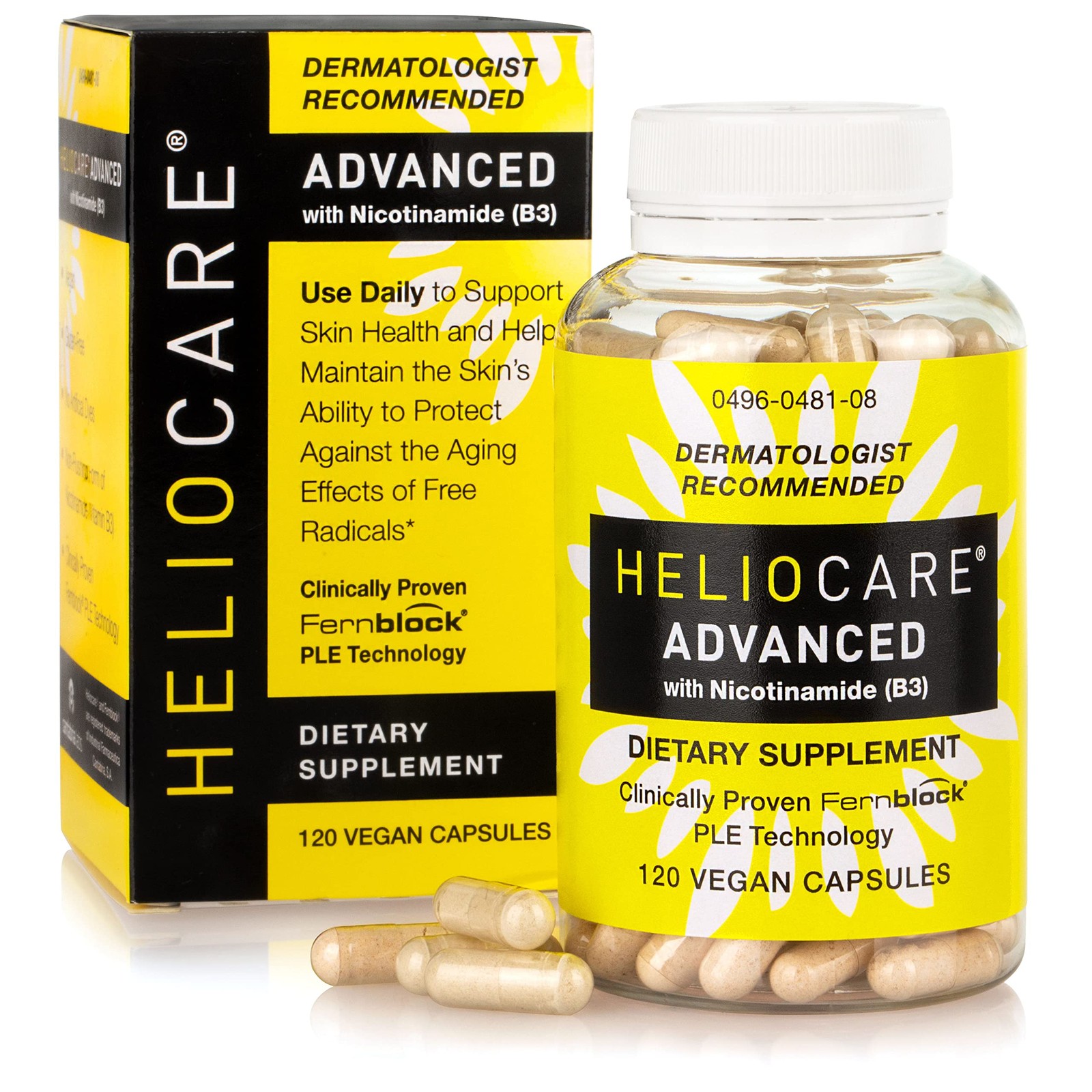 Heliocare Advanced Niacin B3 Supplement: Fernblock PLE 120 Count (Pack of 1) Pro