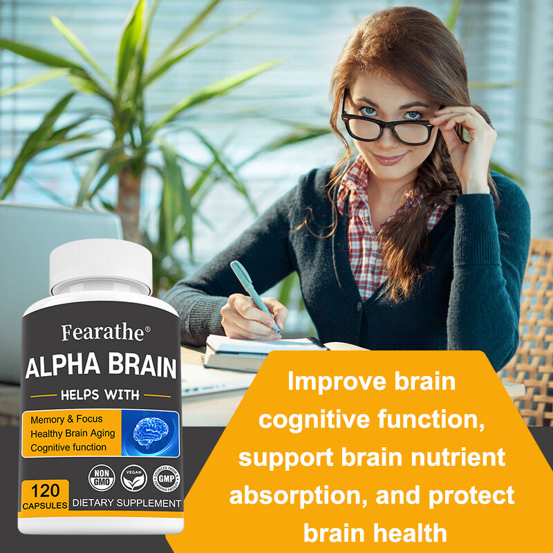 Brain Support Supplement – Support Healthy Brain Function Boost Focus 120 Caps