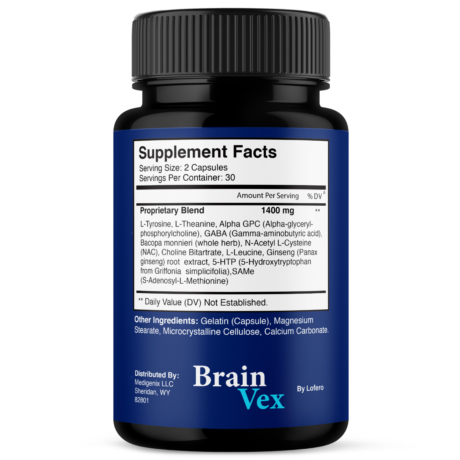 (3 Pack) Brain Vex Capsules For Memory Focus & Clarity BrainVex Pills (180 ct)