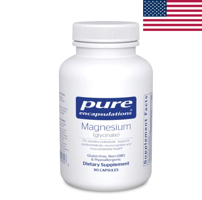 Pure Encapsulations Magnesium Glycinate 90 Capsules Sleep Stress Support