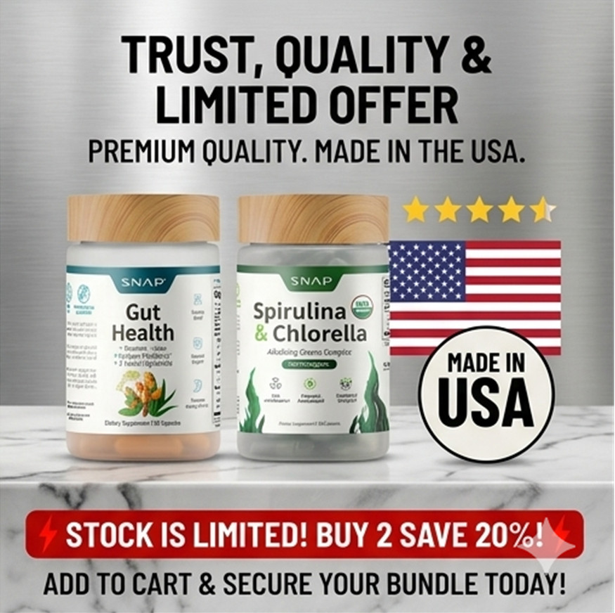 Snap Gut Health Bundle Spirulina Chlorella Prebiotics Probiotics – Pick Qty