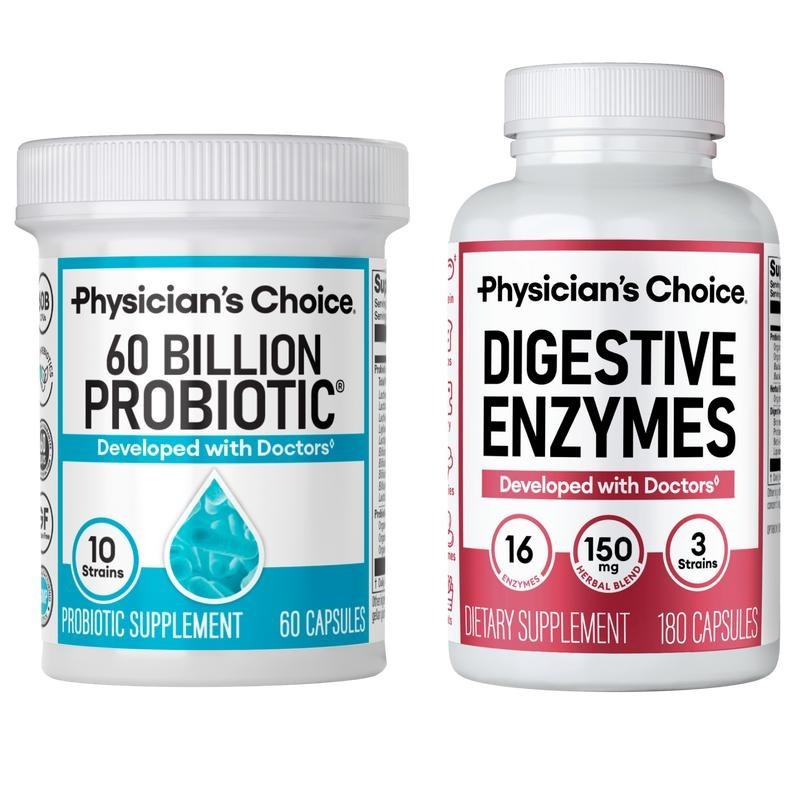 Physician’s Choice 60 Billion Probiotic & Digestive Enzymes Bundle USA SELLER-+