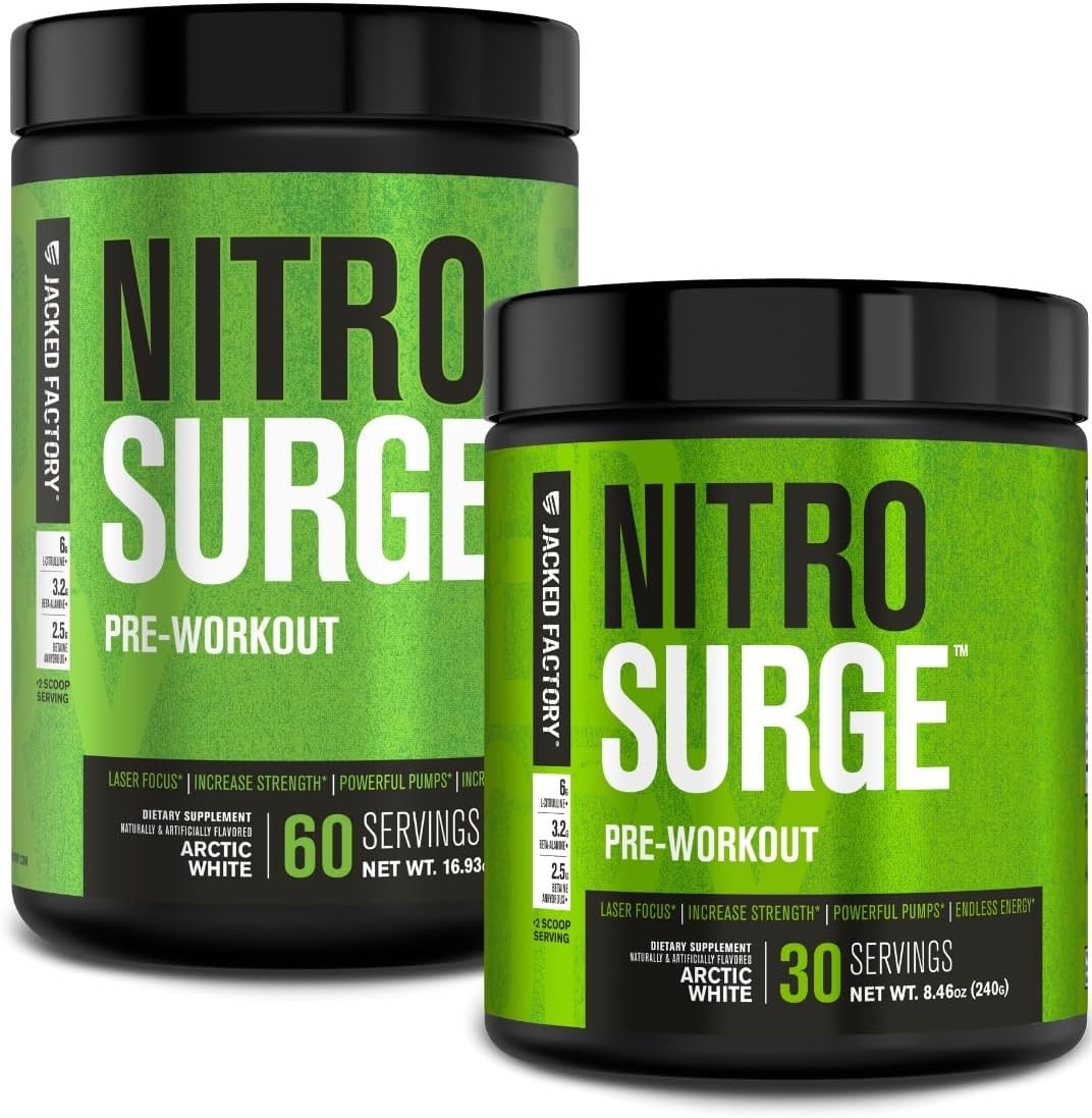Jacked Factory NITROSURGE Pre Workout Supplement-Endless Energy,Instant Strength
