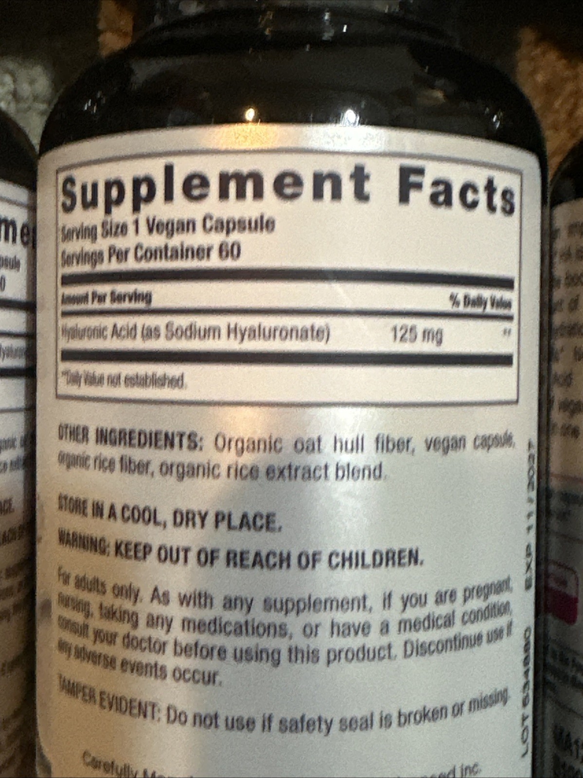 Bulk Lot of 6 x Neocell Hyaluronic Acid 125mg 60 Cap NEW 11/27 Free Shipping