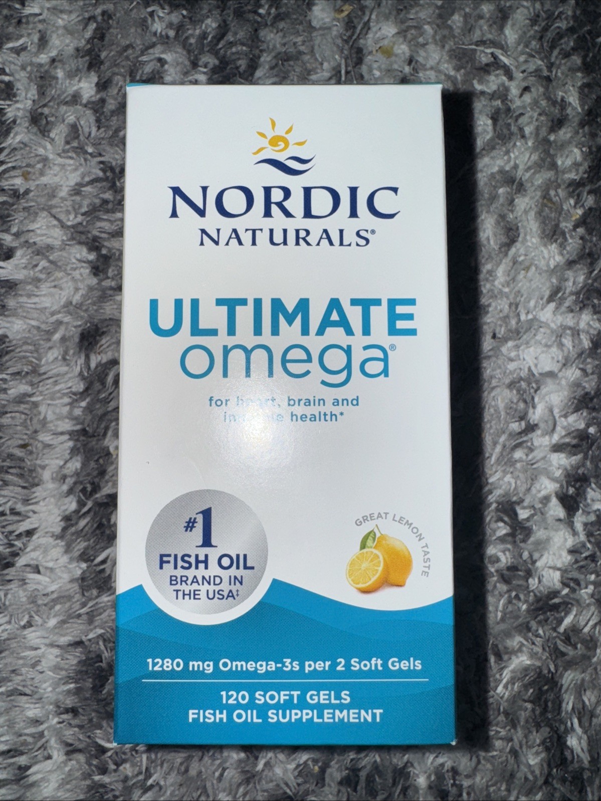 Nordic Naturals Ultimate Omega, Lemon Flavor – 120 Soft Gels – New Sealed