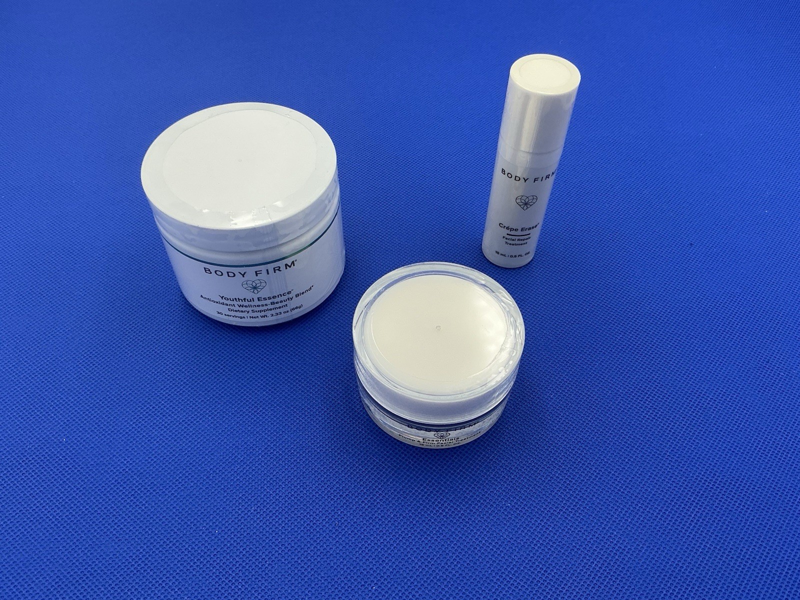 Lot Of 3 Body Firm YOUTHFUL ESSENCE Antioxidant , Crepe Erase Facial Repair