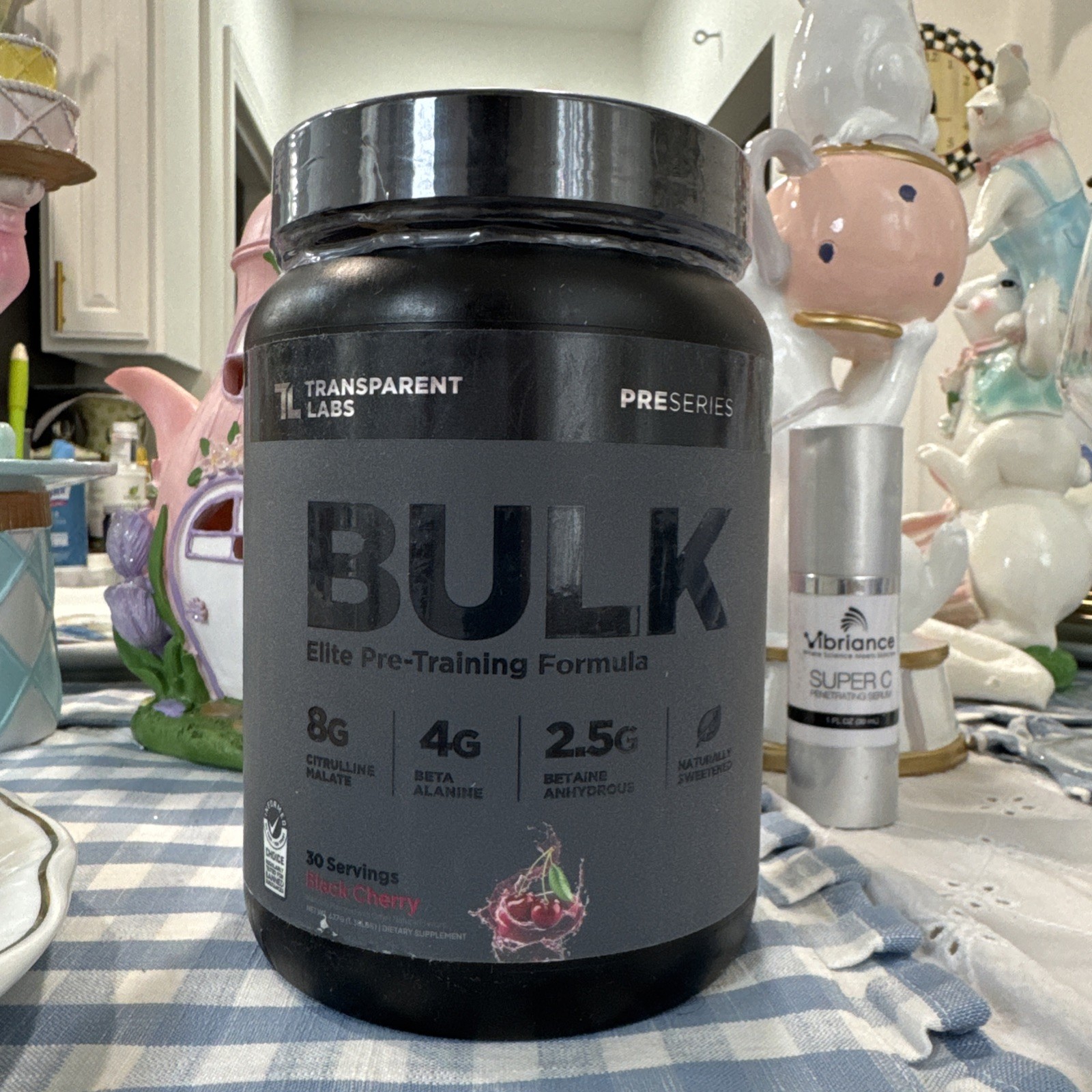 Transparent Labs Bulk Black Pre Workout – Sugar Free Preworkout – Black Cherry