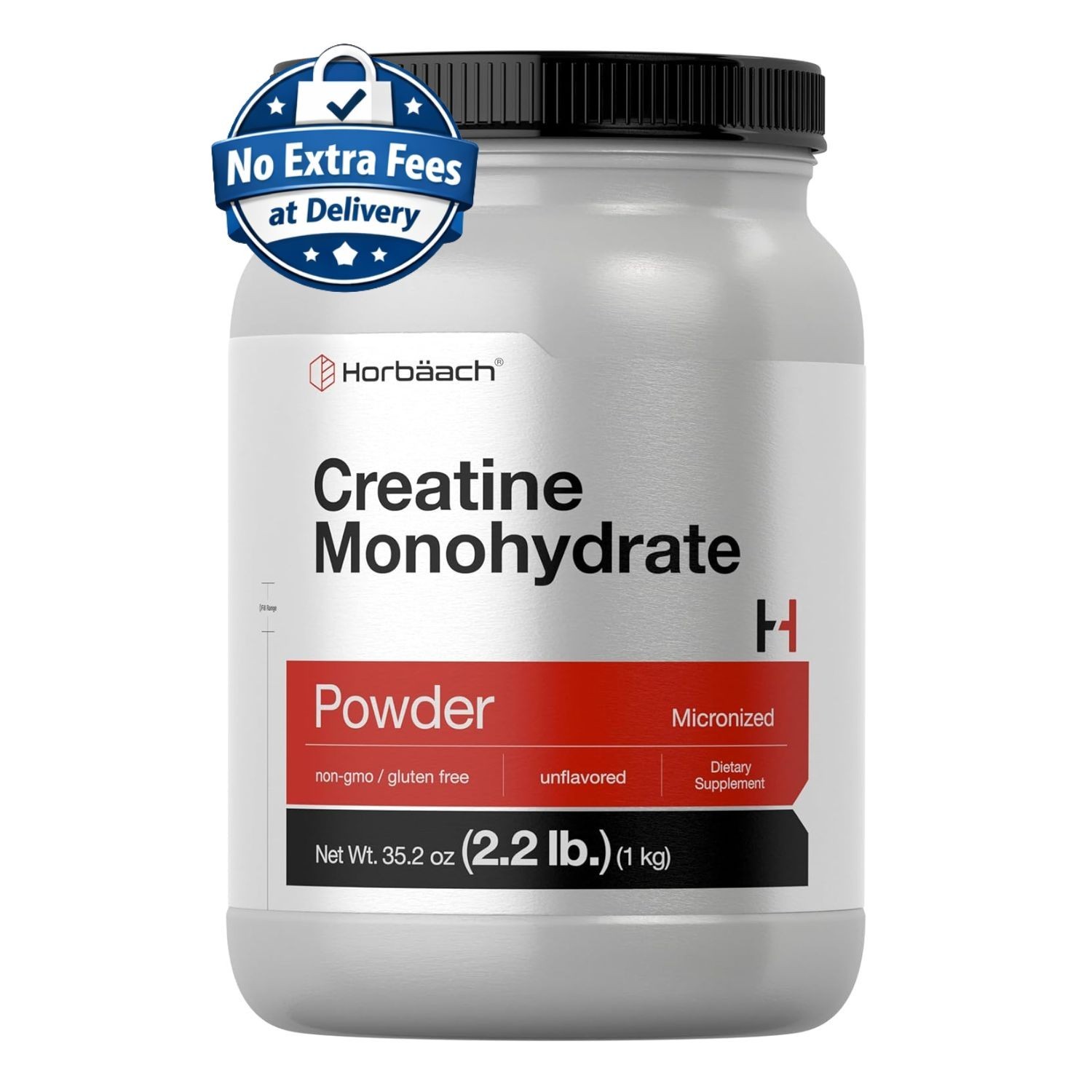 Creatine Monohydrate Powder Micronized 2.2 lb | 5g Serving | Unflavored, Non-GMO