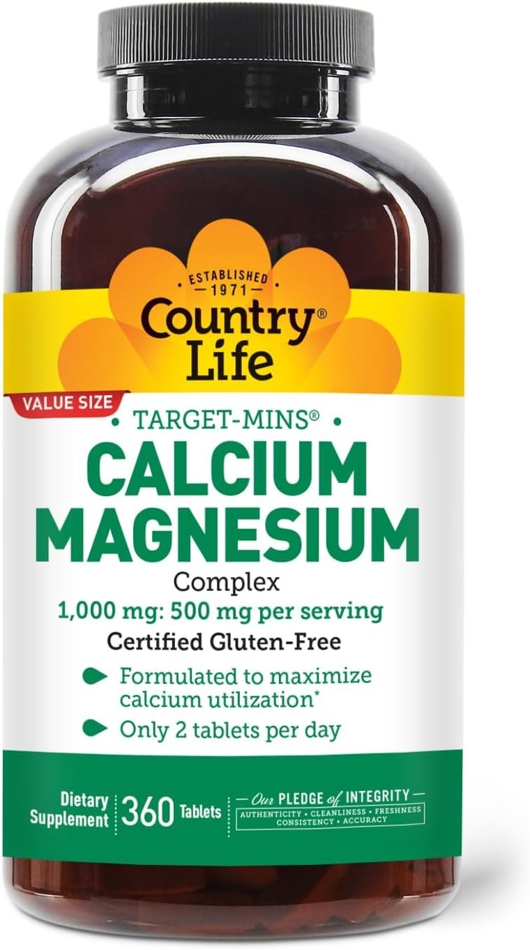 Country Life Target-Mins Calcium-Magnesium Complex 360 Tablets