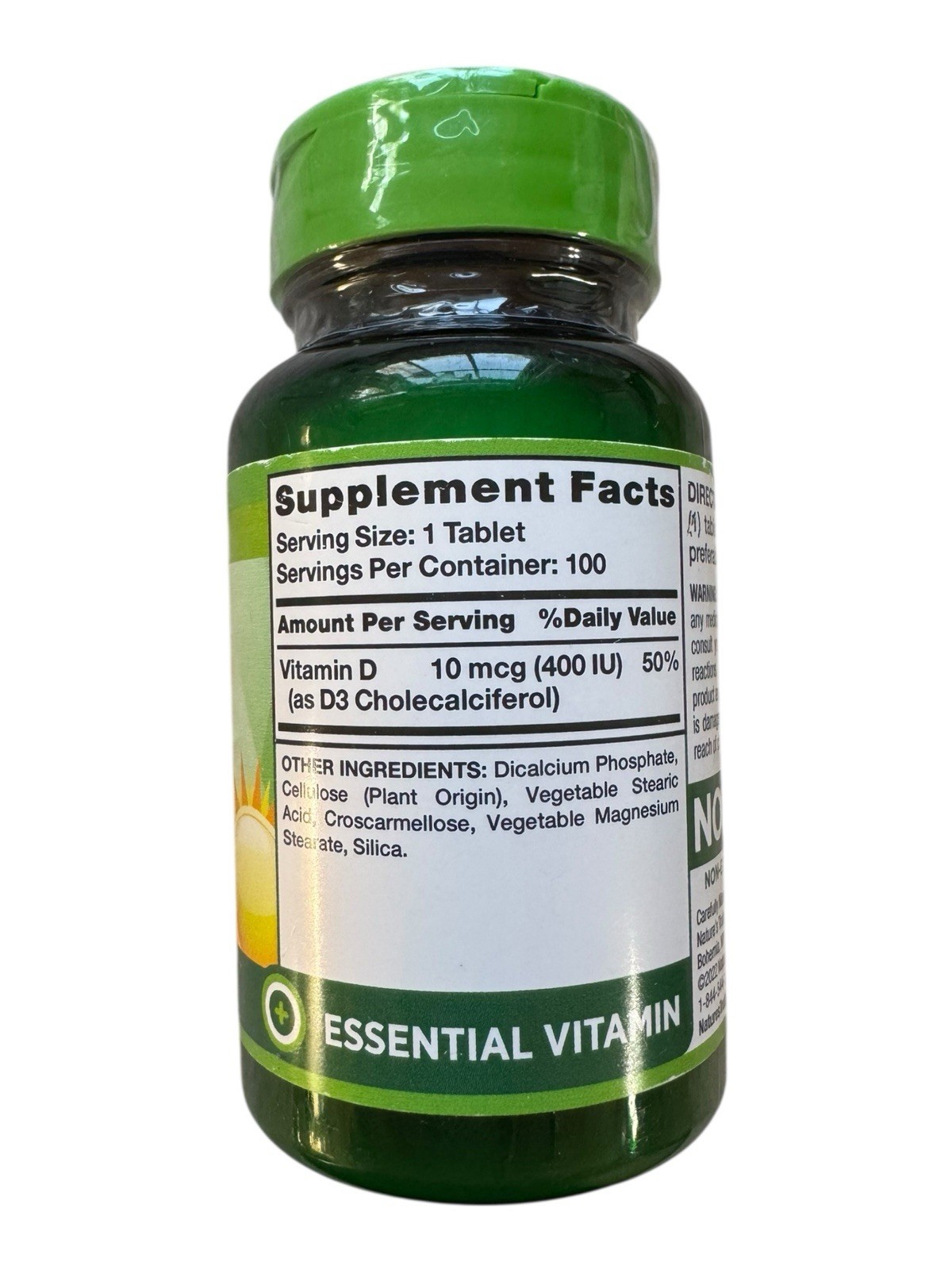 Nature’s Truth Vitamin D3 Tablets – 400iu – 10 mcg – 100 Count – Ex: 12/26