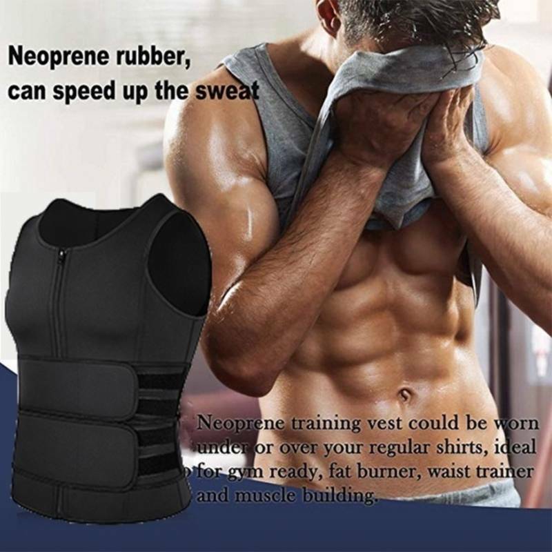 Men’s Waist Trainer Sauna Vest for Weight Loss Sweat Fat Burner Compression Tops