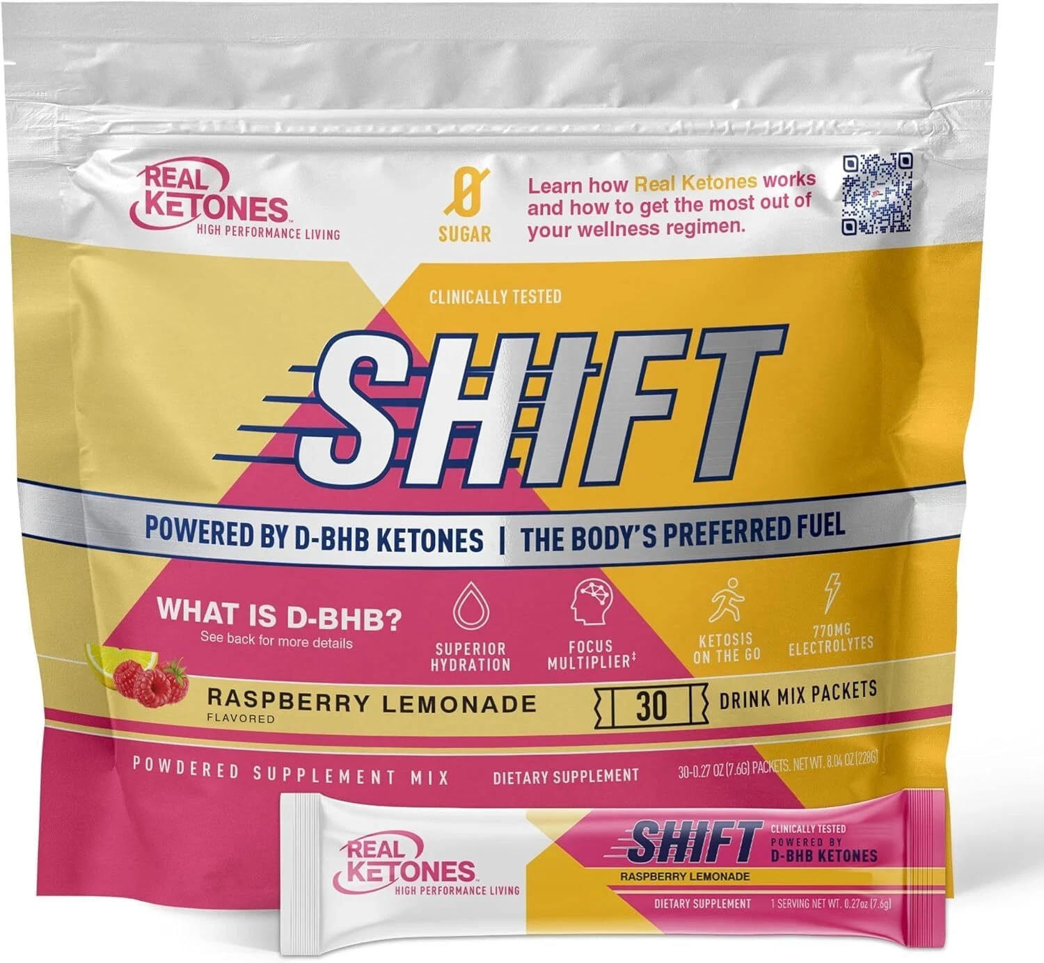 Real Ketones BHB Exogenous Ketones Drink Mix Packets Keto Electrolytes Powder…